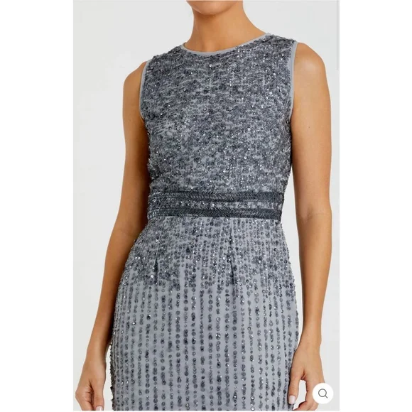 NWT Mac Duggal Sequin Crystal Embellished Sheath Dress SZ 10 - Picture 4 of 10